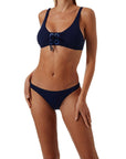 Melissa Odabash Salvador Bikini in Navy Size: S/42, M/44, L/46 at Petticoat Lane Greenwich, CT