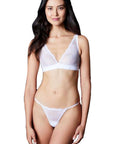 Journelle Sapna Plunge Bralette Color: Lune (White) Size: S at Petticoat Lane Greenwich, CT