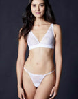 Journelle Sapna Plunge Bralette Color: Lune (White), Champagne (Nude), Delicate (Pink), Noir (Black) Size: S, M, L at Petticoat Lane Greenwich, CT