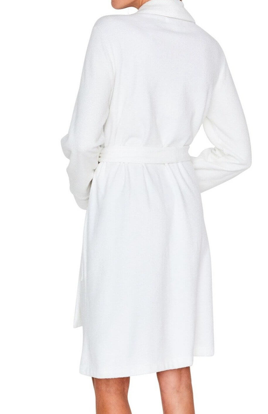 Marelle Theresa Long Sleeve Short Robe Color: White Size: XS, S, M, L at Petticoat Lane Greenwich, CT