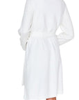 Marelle Theresa Long Sleeve Short Robe Color: White Size: XS, S, M, L at Petticoat Lane Greenwich, CT