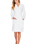 Marelle Theresa Long Sleeve Short Robe Color: White Size: XS, S, M, L at Petticoat Lane Greenwich, CT