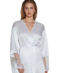 Sanika Silk Robe in White