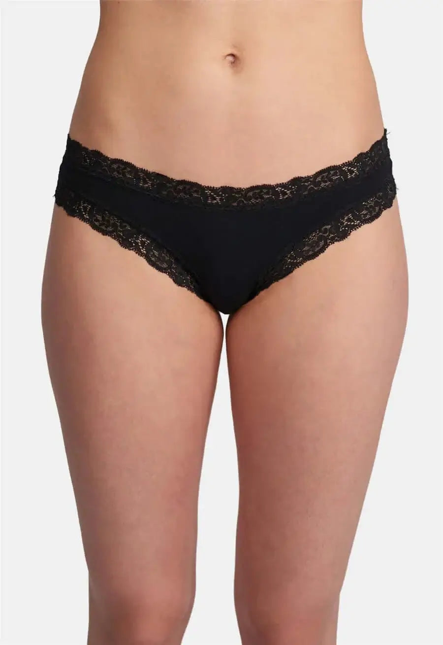 Fleur't Iconic Thong Color: Black Size: S at Petticoat Lane Greenwich, CT