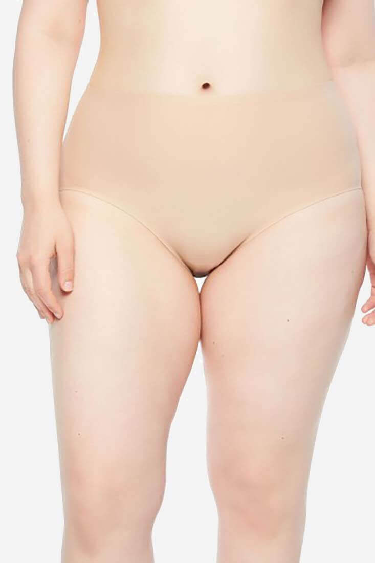 Chantelle Soft Stretch Plus Brief Color: Black, Ultra Nude at Petticoat Lane Greenwich, CT