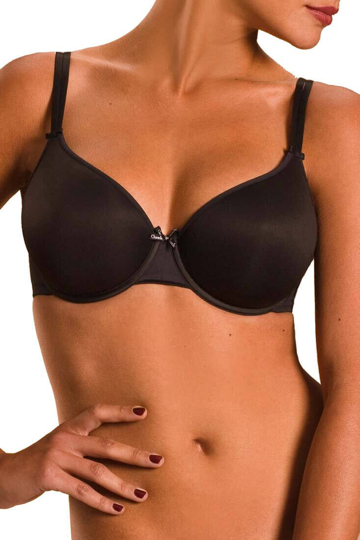 Chantelle Basic Invisible Bra Color: Black Size: 32B at Petticoat Lane Greenwich, CT