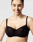 Chantelle Day to Night Lace Unlined Demi Bra Color: Black Size: 34B at Petticoat Lane Greenwich, CT