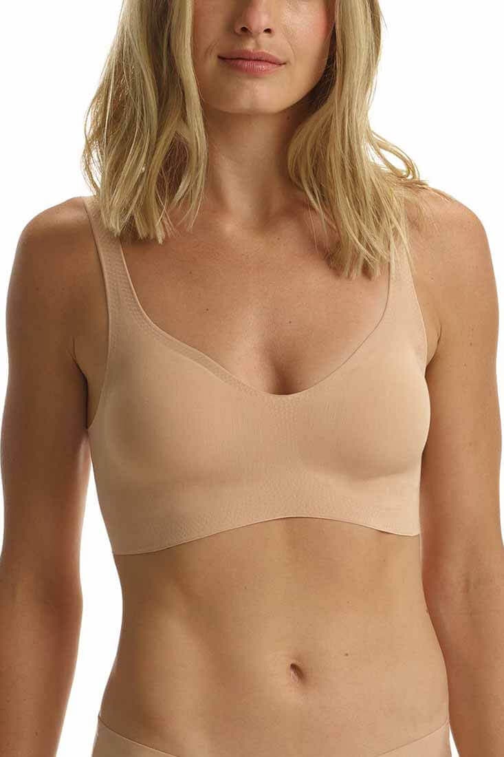 Commando Butter Soft-Support Bralette Color: Beige Size: XS at Petticoat Lane Greenwich, CT