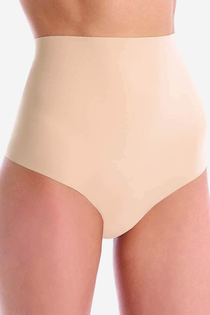 Satin Ice Silk Seamless Shaping Briefs-Womens High Waisted Tummy Shapewear  