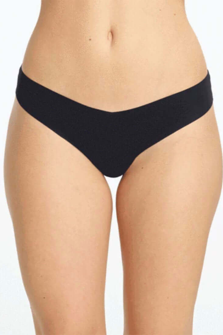 Commando Low Rise Thong Color: Black Size: S/M at Petticoat Lane Greenwich, CT