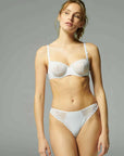 Delice Sheer Demi Bra in White