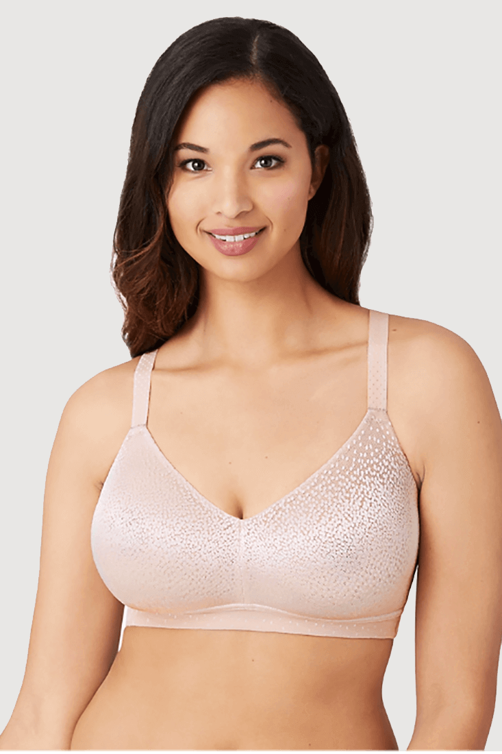 Wacoal Back Appeal Wire Free Bra Color: Rose Dust, Black Size: 34B, 36B, 32C, 34C, 36C, 38C, 32D, 34D, 36D, 38D, 32DD, 34DD, 36DD at Petticoat Lane Greenwich, CT
