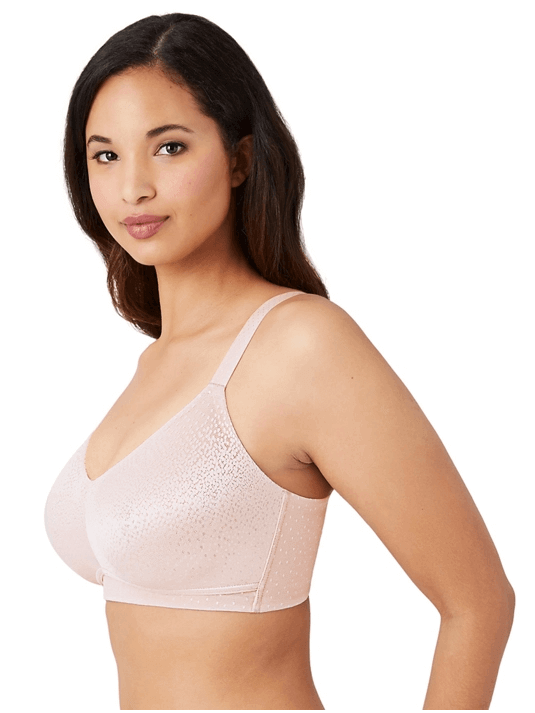 Wacoal Back Appeal Wire Free Bra Color: Rose Dust, Black Size: 34B, 36B, 32C, 34C, 36C, 38C, 32D, 34D, 36D, 38D, 32DD, 34DD, 36DD at Petticoat Lane Greenwich, CT