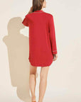 Eberjey Gisele Sleepshirt Color: Haute Red/Bone, Navy/Ivory, Charcoal/Pink, Heather Grey/Sorbet Pink, LaRosa/Indigo Blue Size: XS, S, M, L at Petticoat Lane Greenwich, CT