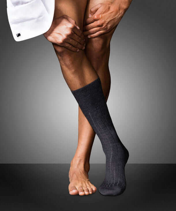 Falke No. 2 Finest Cashmere Gentlemen Socks Color: Anthra.Mel Size: 43-44 at Petticoat Lane Greenwich, CT