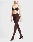Falke Pure Matt 50 DEN Color: Brown Size: S at Petticoat Lane Greenwich, CT