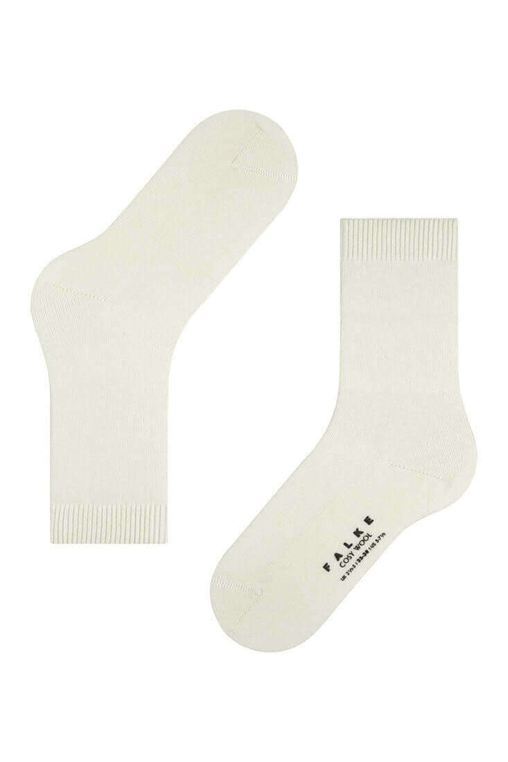 Falke Cosy Wool Women's Socks Color: Off-White, Black, Grey Mix, Dark Navy Size: 35-38, 39-42 at Petticoat Lane Greenwich, CT