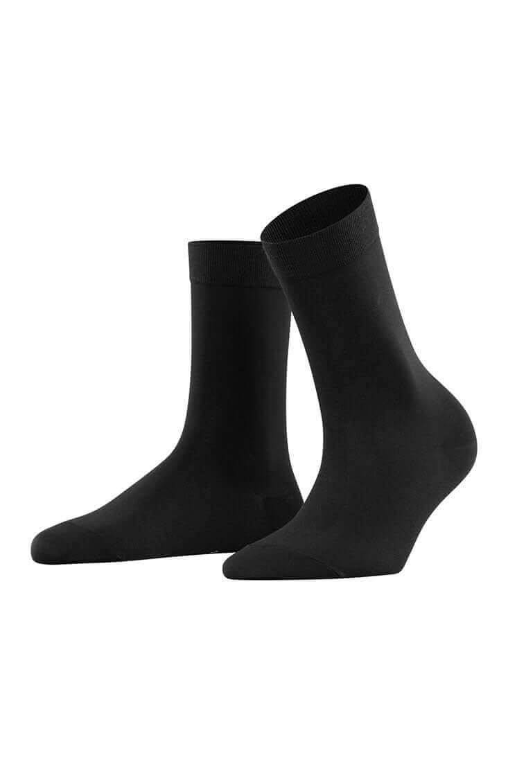 Falke Cotton Touch Women's Socks Color: Black Size: 35-38 at Petticoat Lane Greenwich, CT