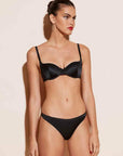 Fleur du Mal Luxe Thong in Black