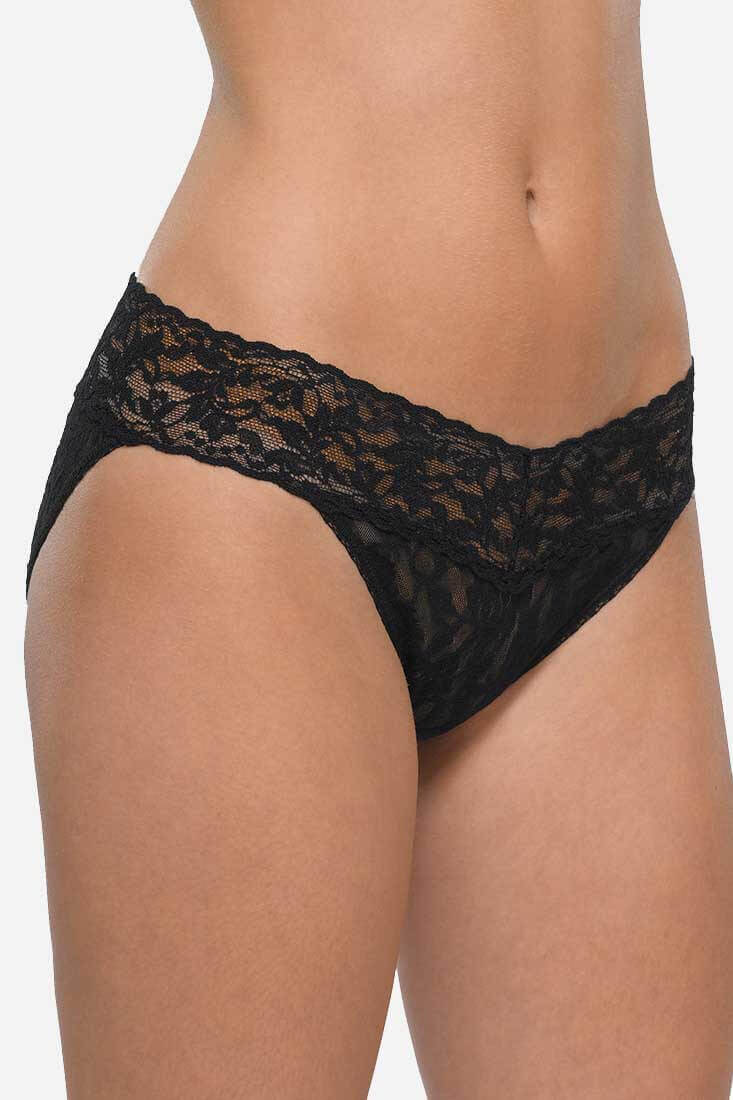 Hanky Panky Signature Lace V-Kini Color: Black Size: S at Petticoat Lane Greenwich, CT