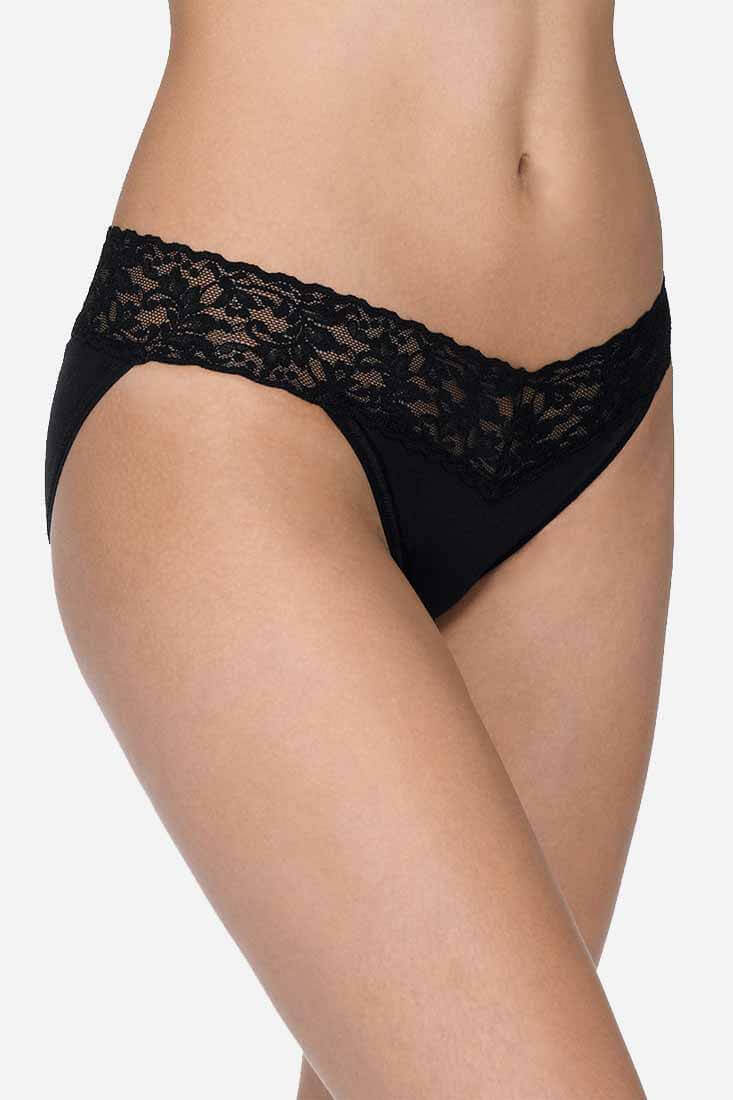 Hanky Panky Organic Cotton V-Kini Color: Chai, Black, Navy, French Lavender Size: S, M, L at Petticoat Lane  Greenwich, CT