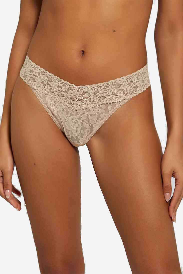 Signature Lace Original Rise Thong Dried Cherry Red
