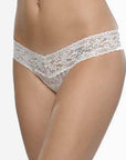 Hanky Panky "Bride" Low Rise Thong Color: Celeste with Clear Crystals, White, Ivory, Black at Petticoat Lane Greenwich, CT