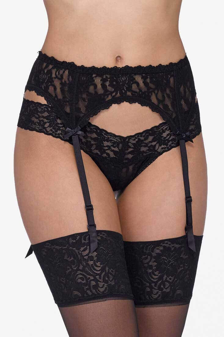 Hanky Panky Signature Lace Garter Belt Color: Black Size: S, M, L at Petticoat Lane Greenwich, CT