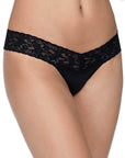 Hanky Panky Organic Cotton Low Rise Thong Color: Black at Petticoat Lane Greenwich, CT