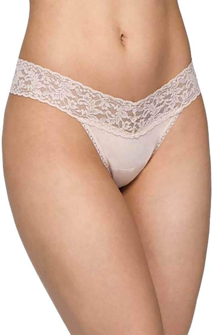 Hanky Panky Organic Cotton Low Rise Thong Color: Chai at Petticoat Lane Greenwich, CT