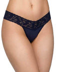 Hanky Panky Organic Cotton Low Rise Thong Color: Navy at Petticoat Lane Greenwich, CT