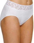 Hanky Panky Supima Cotton French Brief Color: White Size: XS at Petticoat Lane Greenwich, CT