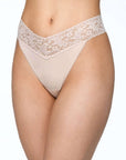 Hanky Panky Organic Cotton Original Rise Thong Color: Chai at Petticoat Lane Greenwich, CT