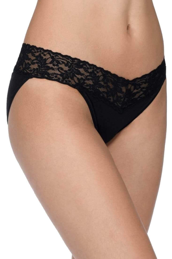 Hanky Panky Organic Cotton V-Kini Color: Black Size: S at Petticoat Lane  Greenwich, CT