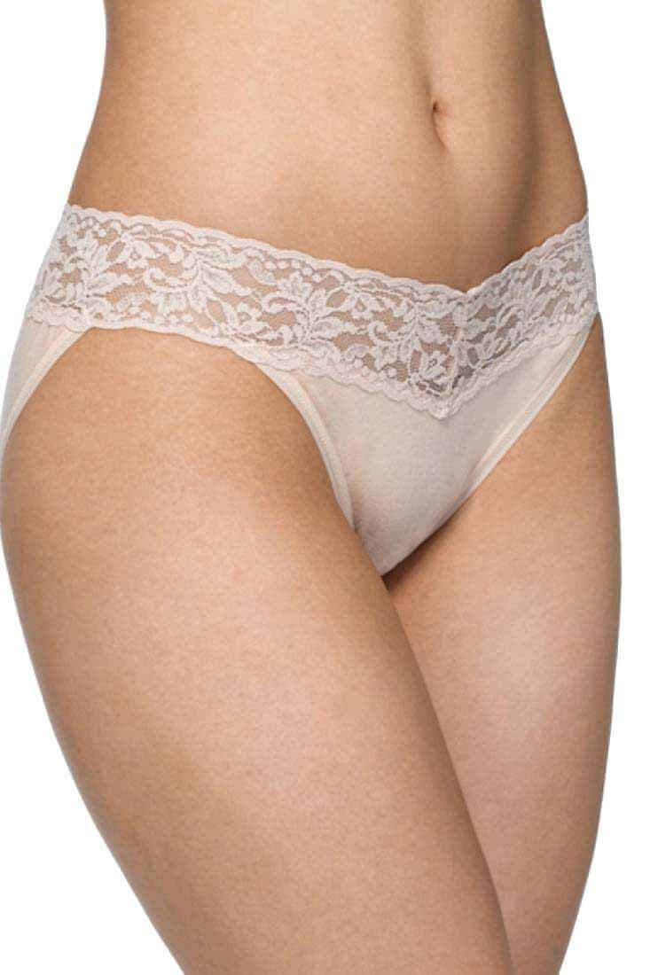 Hanky Panky Organic Cotton V-Kini Color: Chai Size: S at Petticoat Lane  Greenwich, CT