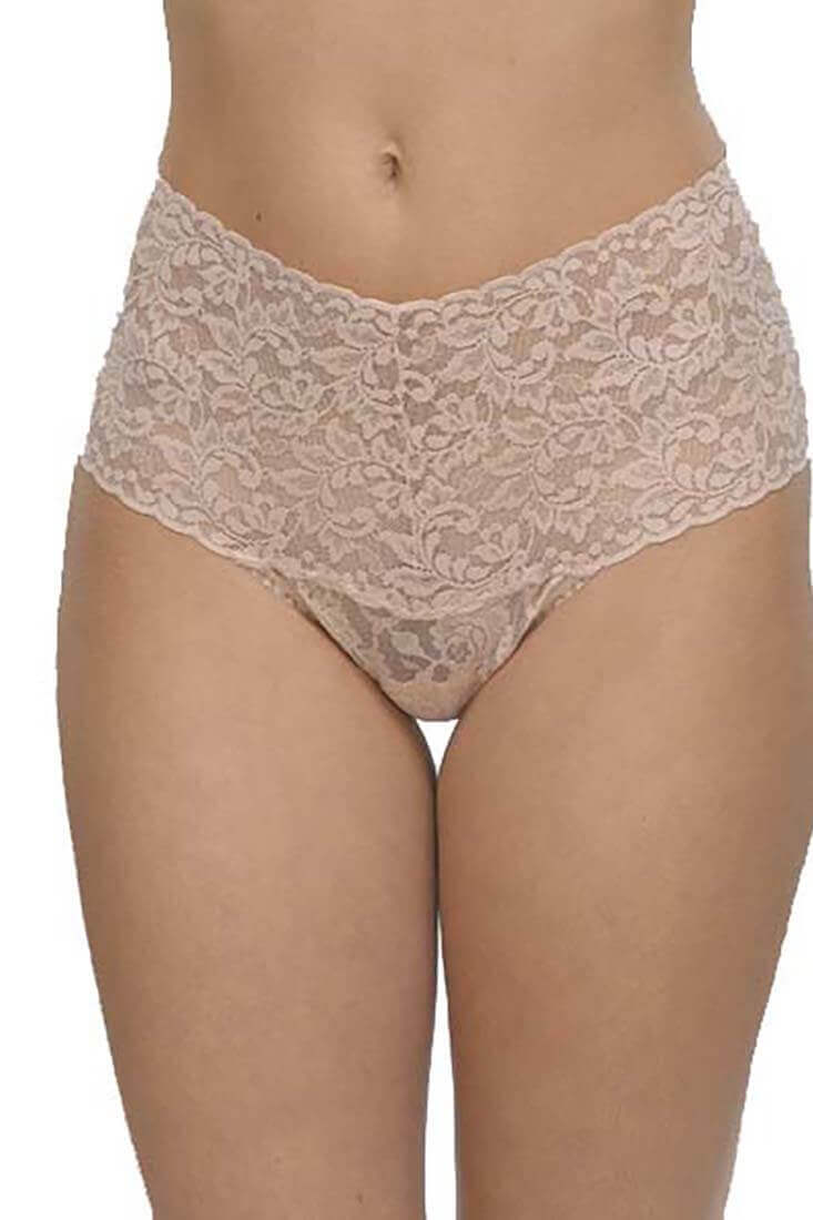 Hanky Panky Retro High-Waisted Thong Color: Chai at Petticoat Lane Greenwich, CT