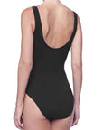 Karla Colletto Surplice Neck 209-S70 Color: Navy, Cherry, Black Size: 6, 8, 10, 12, 14, 16 at Petticoat Lane Greenwich, CT