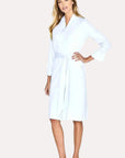 Marelle Elle Long Sleeve Robe in Navy/White