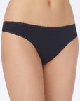 On Gossamer Cabana Cotton Hip-G Thong Color: Black Size: S/M at Petticoat Lane Greenwich, CT