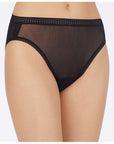 On Gossamer Mesh Hi-Cut Brief Color: Black Size: S at Petticoat Lane Greenwich, CT