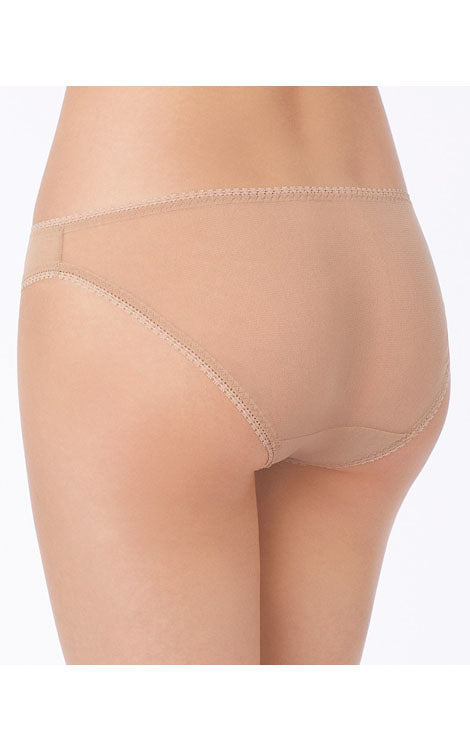 On Gossamer Mesh Low-Rise Hip-Bikini Color: Champagne, Black Size: S, M, L at Petticoat Lane  Greenwich, CT