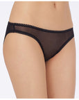 On Gossamer Mesh Low-Rise Hip-Bikini Color: Black Size: S at Petticoat Lane Greenwich, CT