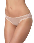 On Gossamer Mesh Low-Rise Hip-Bikini Color: Champagne Size: S at Petticoat Lane Greenwich, CT