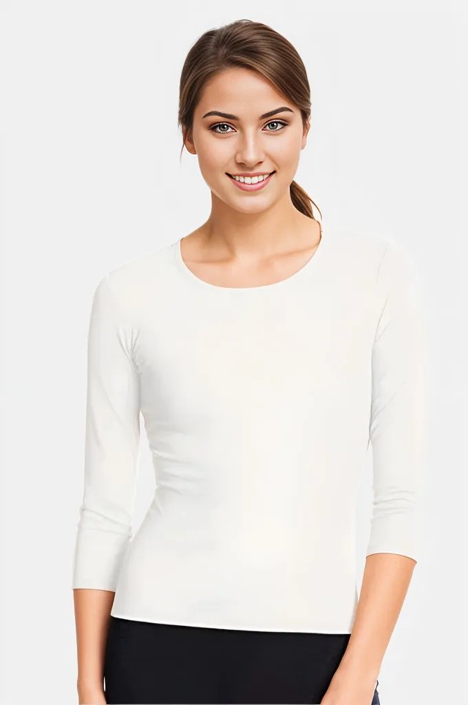 Only Hearts 3/4 Sleeve Crewneck Color: Creme Size: S at Petticoat Lane Greenwich, CT
