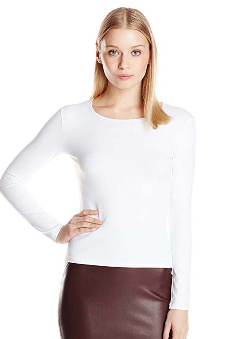 Only Hearts Long Sleeve Crewneck Color: White Size: S at Petticoat Lane Greenwich, CT