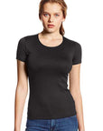 Only Hearts Short Sleeve Crewneck Color: Black Size: S at Petticoat Lane Greenwich, CT