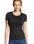 Only Hearts Short Sleeve Crewneck Color: Black Size: S at Petticoat Lane Greenwich, CT