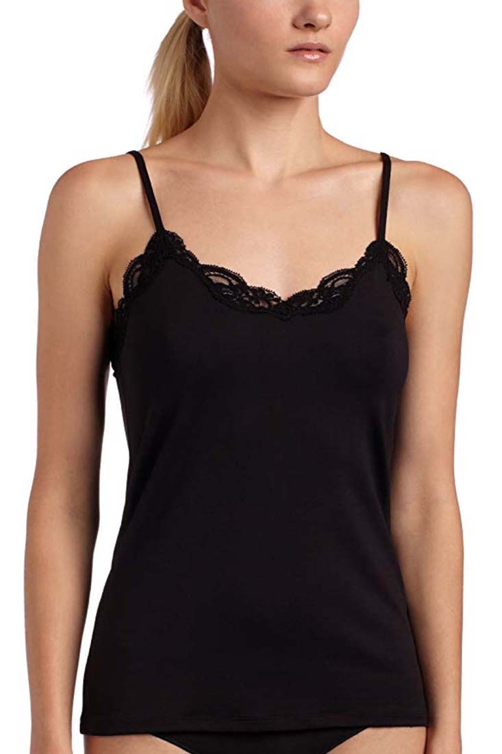 Only Hearts Lace V Cami Color: Black Size: M at Petticoat Lane Greenwich, CT