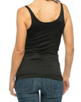 Only Hearts Skinny Neck Tank Color: White, Black, Creme, Barely Pink, Denim, Burnt Brown, Mint Green, Blue Mist Size: S, M, L at Petticoat Lane Greenwich, CT
