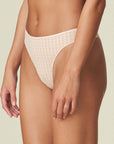 Marie Jo Avero Thong Color: Caffe Latte, Black, White, Pearl Pink, Pineapple, Precious Peach, Scarlet Size: XS, S, M, L at Petticoat Lane Greenwich, CT